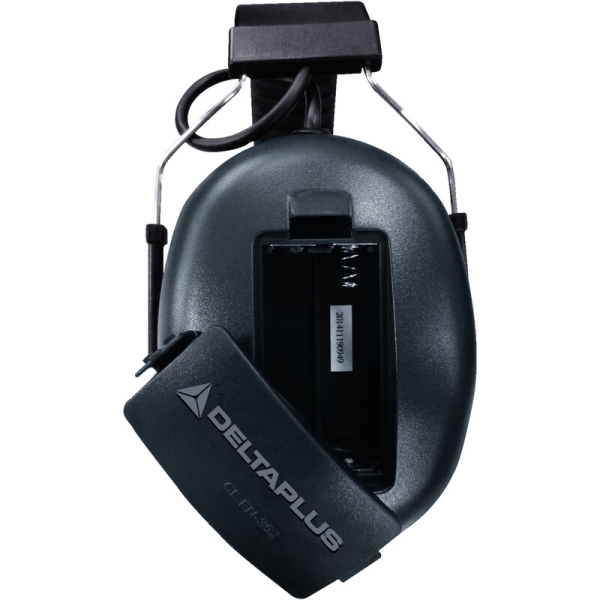 Protecție auditivă inteligentă - Calotă: ABS - Pernuțe: PVC - SNR:  27   dB , culoare Negru-Roșu