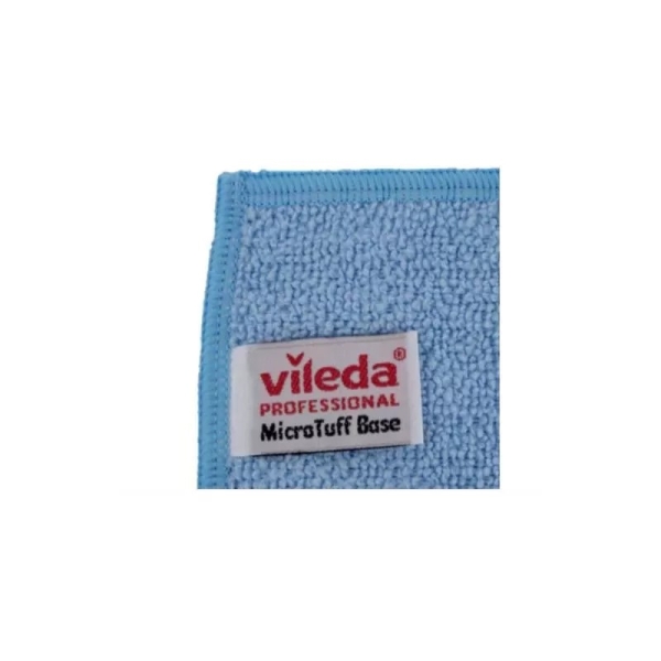 Laveta profesională din microfibră Vileda MicroTuff Base – 36×36 cm, 5 lavete/set, culoare albastru, 169907