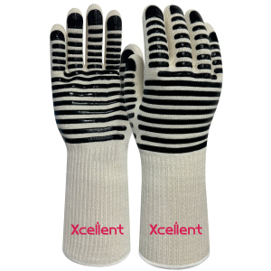 Manusi MAGMA, are cel mai inalt nivel de protectie termica 500 °C, taiere protectie nivel C, ambidextra, imersii de silicon pe ambele parti, manseta de 35 cm, EN388: 2X4XC, EN407: 4443XX.