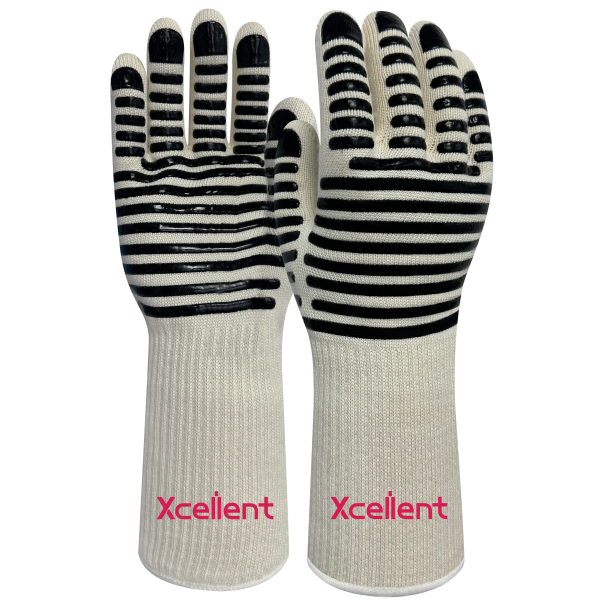 Manusi MAGMA, are cel mai inalt nivel de protectie termica 500 °C, taiere protectie nivel C, ambidextra, imersii de silicon pe ambele parti, manseta de 35 cm, EN388: 2X4XC, EN407: 4443XX.