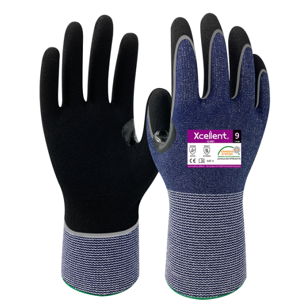 Manusi   STEELCLAD-PRO, tesatura(gauge) 15, palma cu dubla imersie, protectie apa si ulei, foarte durabila, nivel protectie taiere C, rezistenta temperatura de contact de pana la  100 grade Celsius, EN388: 4543 / 4X43C, EN407