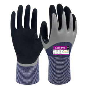 Manusi STEELCLAD-WET, tesatura(gauge) 15, palma cu dubla imersie 3/4, protectie apa si ulei, foarte durabila, protectie taiere C, EN388: 4X43C, EN407: X1XXXX.