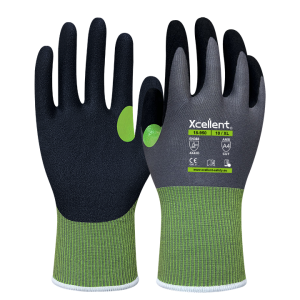 Manusi Diamond - N, tesatura(gauge) 18, second-skin, confort superior, ultra subtire si potrivire perfecta, imersie cu nitril, functie "touch screen", EN388:4X42C.