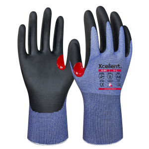 Mănușă AIRCUT D-N, tesatura(gauge) 18, second skin, protecție la tăiere D,  imersie cu microspuma de nitril, priza buna in mediu uleios, EN388: 4X42D.