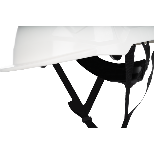 Cască de protecție industrială din ABS, alba, model PHOENIX WIND NO GLASS (fără ochelari integrați).