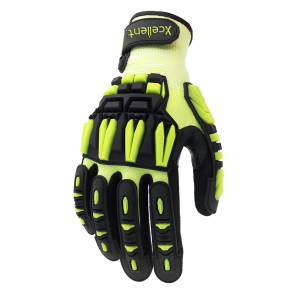 Manusi GLOVINATOR - tesatura(gauge) 15,  protectie impact, taiere(C), vibratii si contact(100° C), imersie nitril nisipos, EN388: 4X43CP, EN407: X1XXXX.