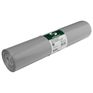 Saci menajeri 120 L, gri, LDPE, 25 buc/rola