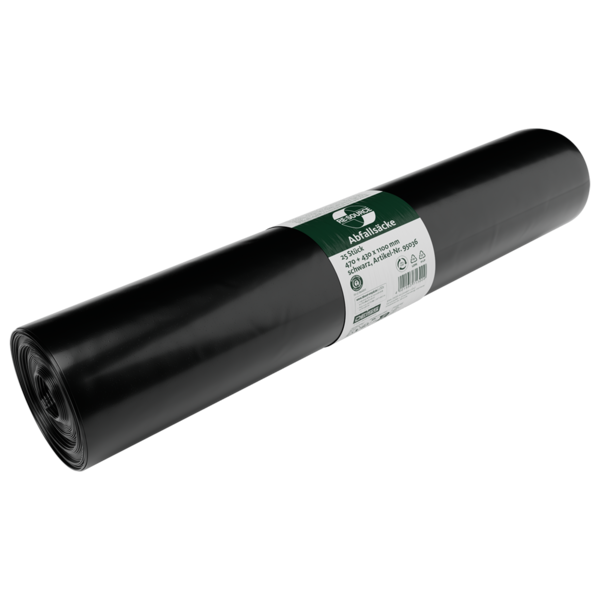 Saci menajeri 180 L, negri, LDPE, 25 buc/rola
