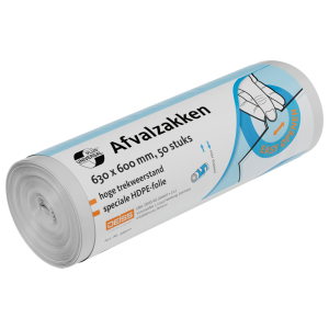 Saci menajeri 35 L, transparenti, HDPE, 50 buc/rola