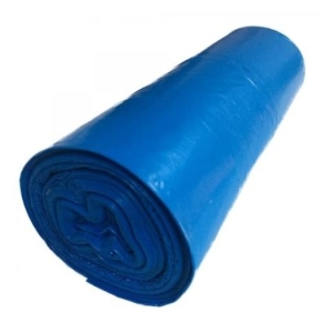 Saci menajeri albastri, 60 L, LDPE, 60 × 80 cm, 15 buc./rola